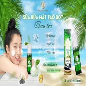 sửa rửa mặt tạo bọt than trà